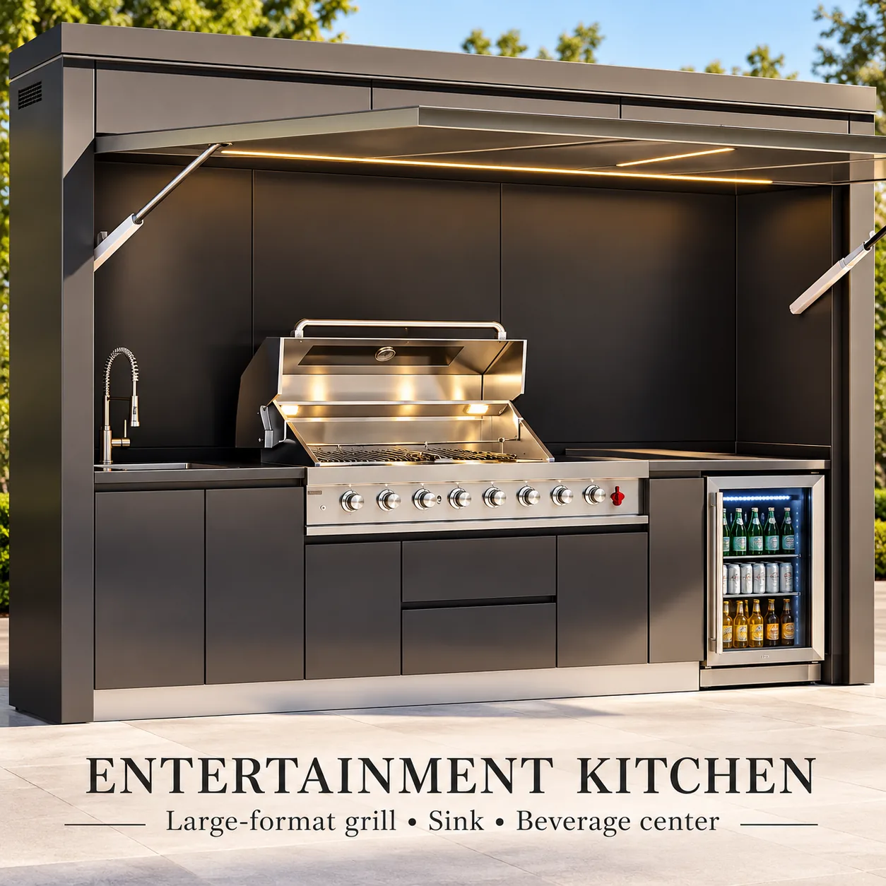 Entertainment outdoor kitchen project inspiration