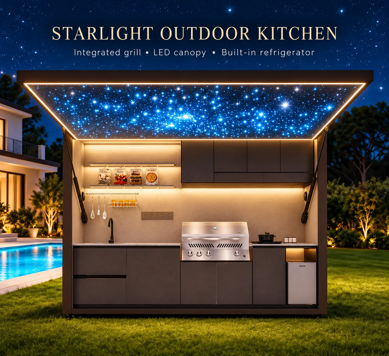 Starlight outdoor kitchen project inspiration